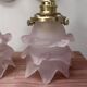 Pair of pink Art Deco wall sconces