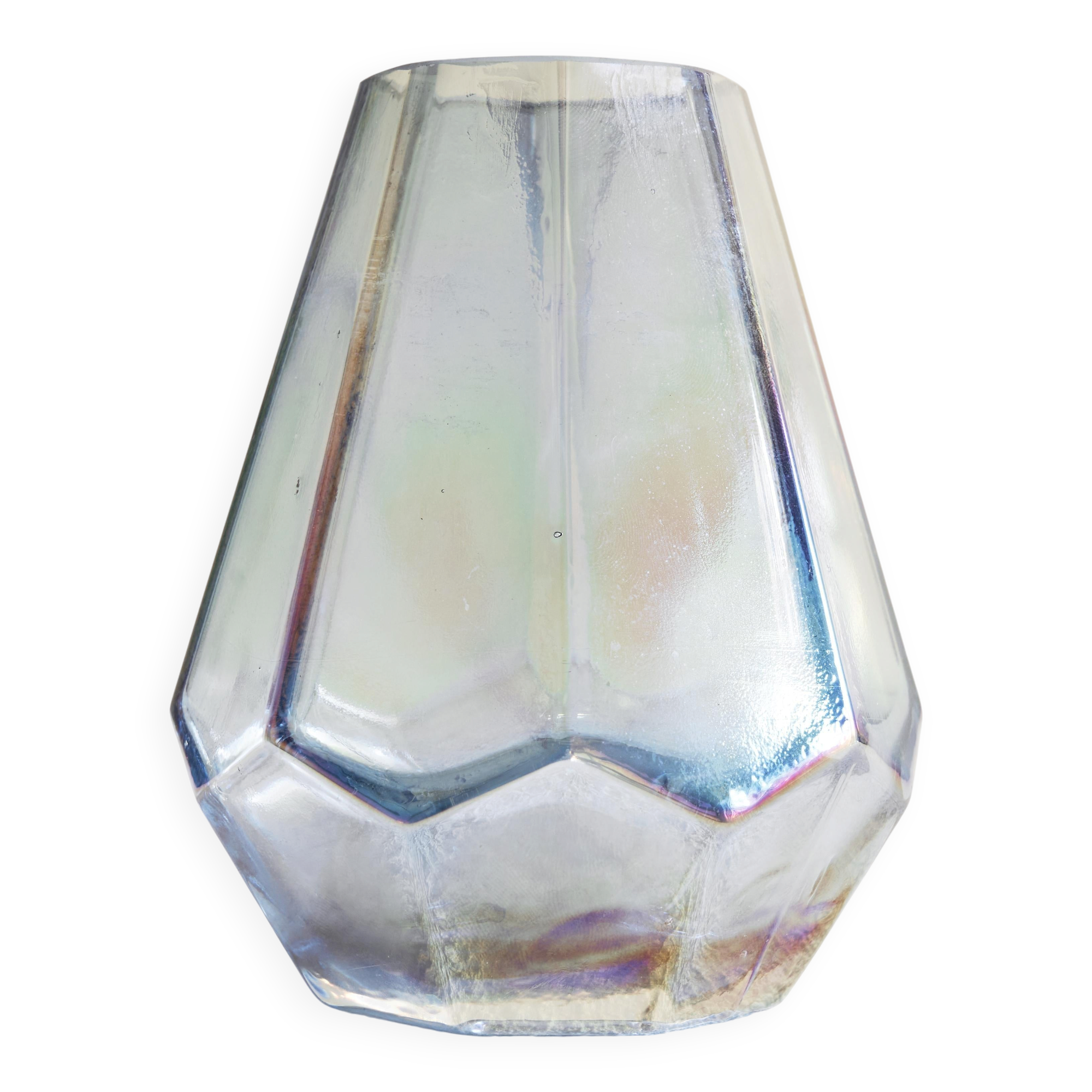 Iridescent Art Deco glass vase from the 1930s