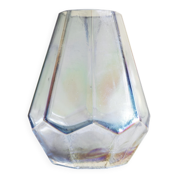 Vase Art Déco en verre irisé années 1930
