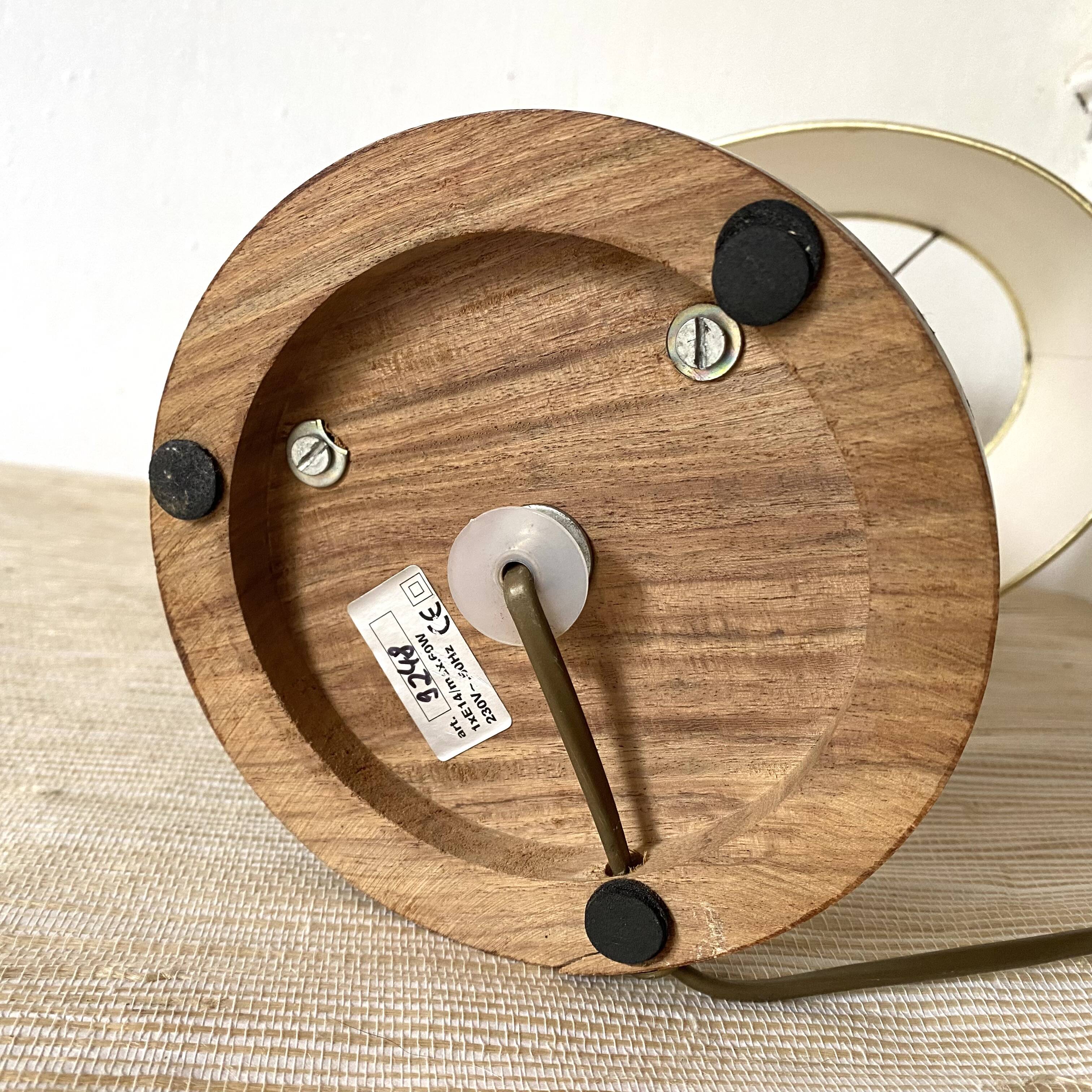 Wooden and brass sailboat marine lamp