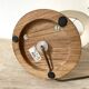 Wooden and brass sailboat marine lamp