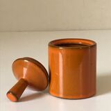 Orange ceramic pot Years 70