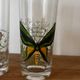 Vintage lot de 3 verres à eau papillons du monde