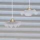 Paire de suspensions en verre poli