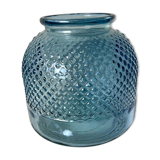 Vase en verre recyclé bleu