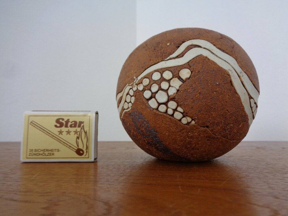 Danish Raku Studio Pottery Vase, 1960s