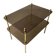 Vintage brass side table with smoked glass, 1970s