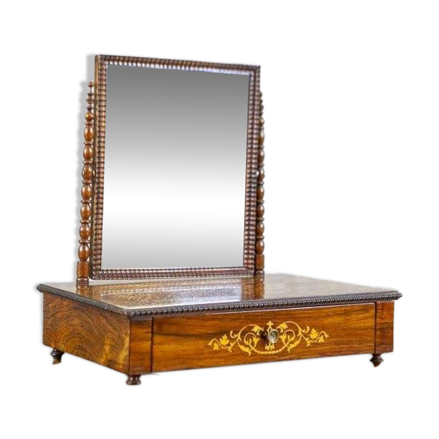 Antique Inlaid Rosewood Dressing Table, 1910s