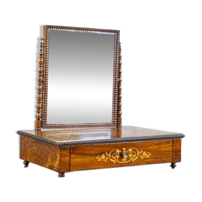 Table de toilette en palissandre incrusté, années 1910