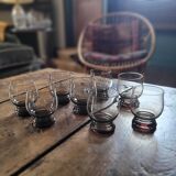 8 verres fumés moulés — 70’s