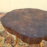 Brutalist chestnut coffee table