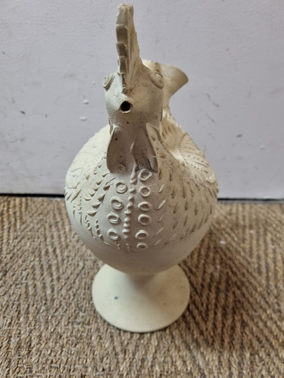Spanish ceramic rooster pitcher 1980