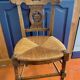 4 old Provencal chairs in carved wood
