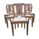 Rococo-style oak chairs (6)
