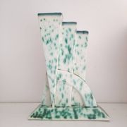 Large Art Deco vase from the 1930s, futuristic earthenware