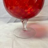 Red Italian glassware vase