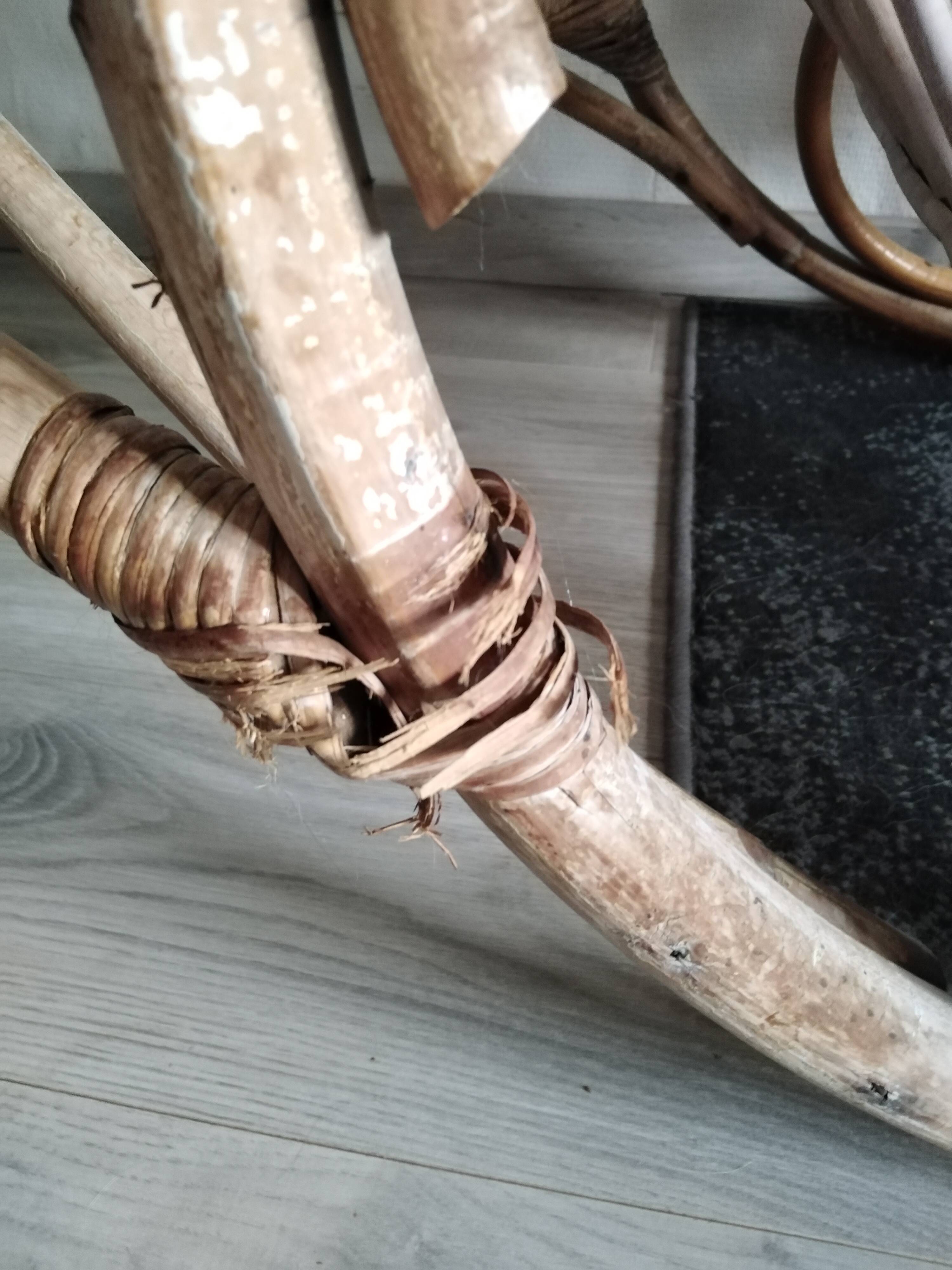 Rattan rocking chair from the 60s by Rohe Noordwolde