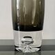 Vase cylindrique en verre de Murano noir/ gris, design milieu du siècle