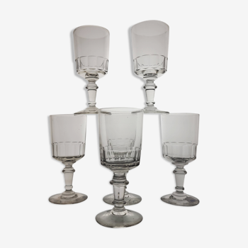 6 Portieux wine glasses, Mirabeau model