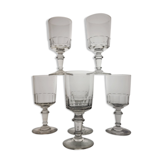 6 Portieux wine glasses, Mirabeau model