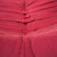 Togo set of chair and pouf in raspberry velvet