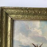 Small landscape painting of countryside