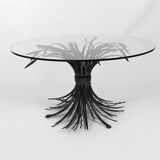 Coffee table with ears of wheat, "Coco Chanel" by Goossens, Circa 1970