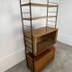 Modular shelf from the 1950s, wood and metal, vintage.