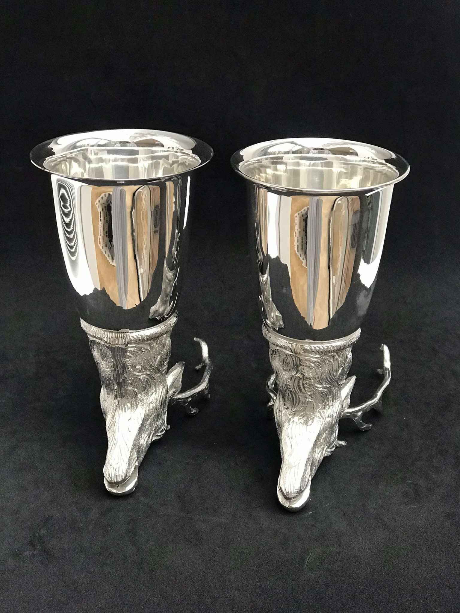 Gucci silver metal cups