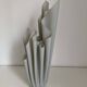Vintage 1970s Georgia Jacob Athena Mouse Grey Draped Lamp - 50cm