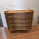 Vintage rattan and oak chest of drawers from the 60s