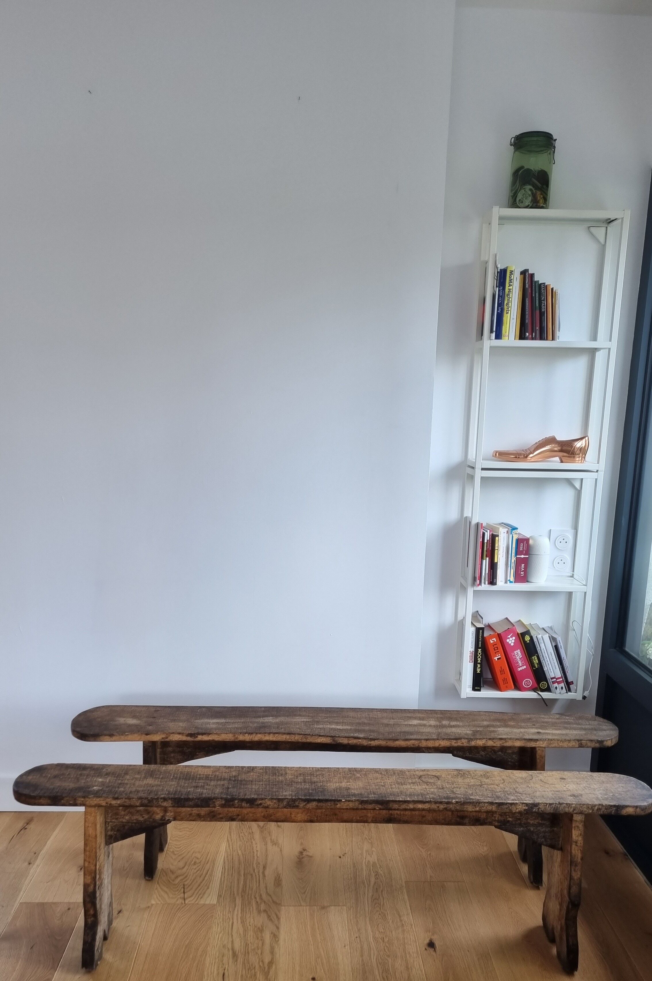 Pair vintage benches