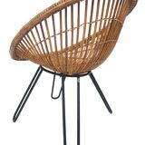 Rohe Noordwolde rattan armchair, 1960, Netherlands