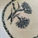 KG Lunéville footed plate with blue carnation decoration, 1880-1910