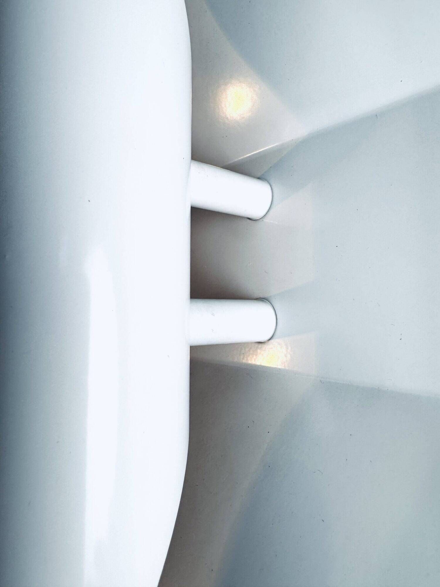 Geometric Sculptural Wall Lamp In White By Dijkstra Lampen, The Netherlands, 1980S