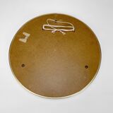 Vintage round brass mirror, 32 cm