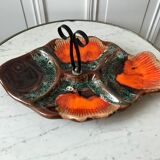 Aperitif dish fish shape signed Vallauris 70s