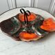 Aperitif dish fish shape signed Vallauris 70s