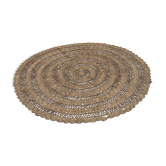 Large round sisal/coconut rug from the 70s Ibiza 250 cm / bohemian