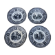 4 talking plates Old man XIXth