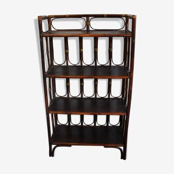 Dark brown rattan library