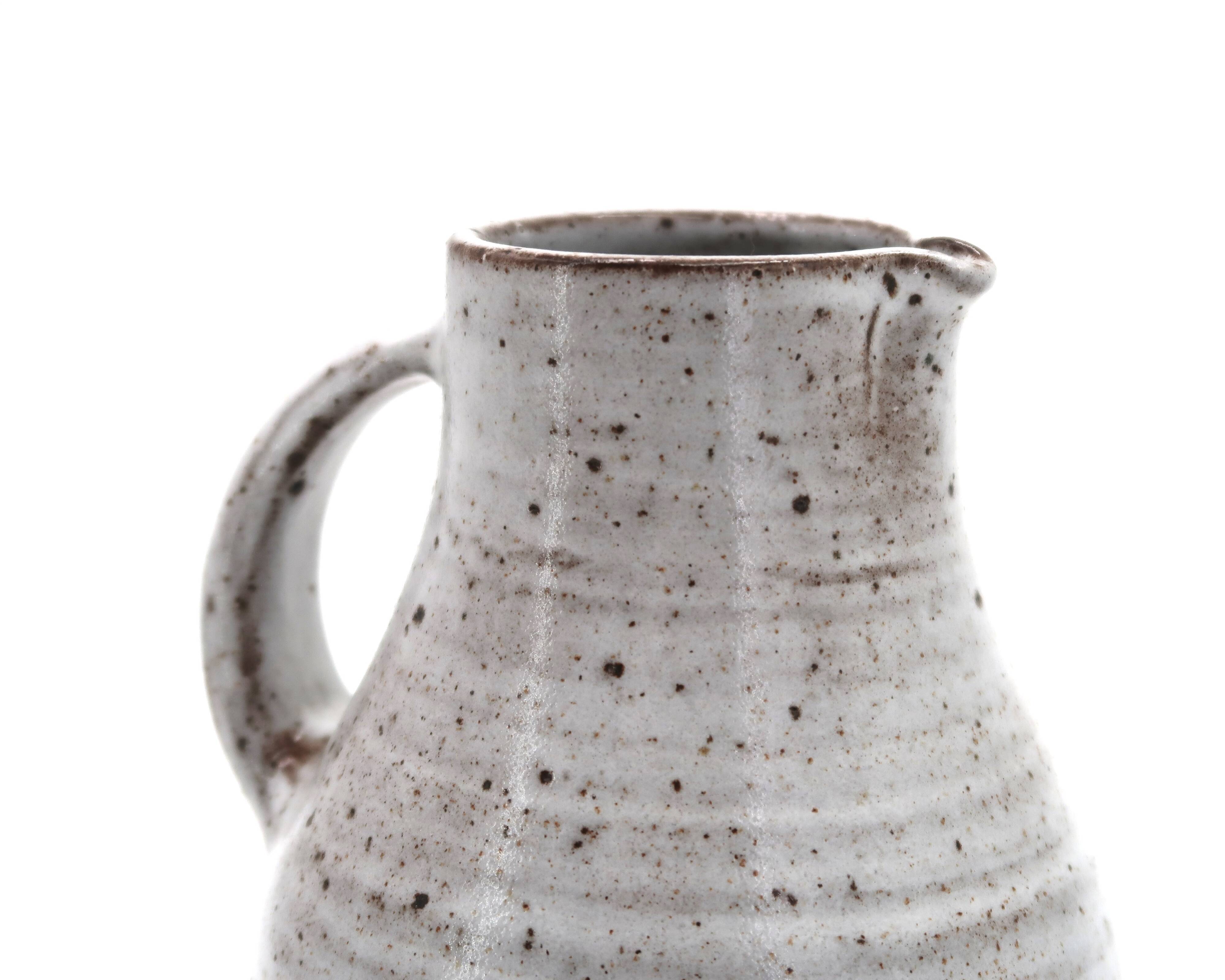 Stoneware pitcher by Jeanne and Norbert Pierlot, Ratilly, 1960s