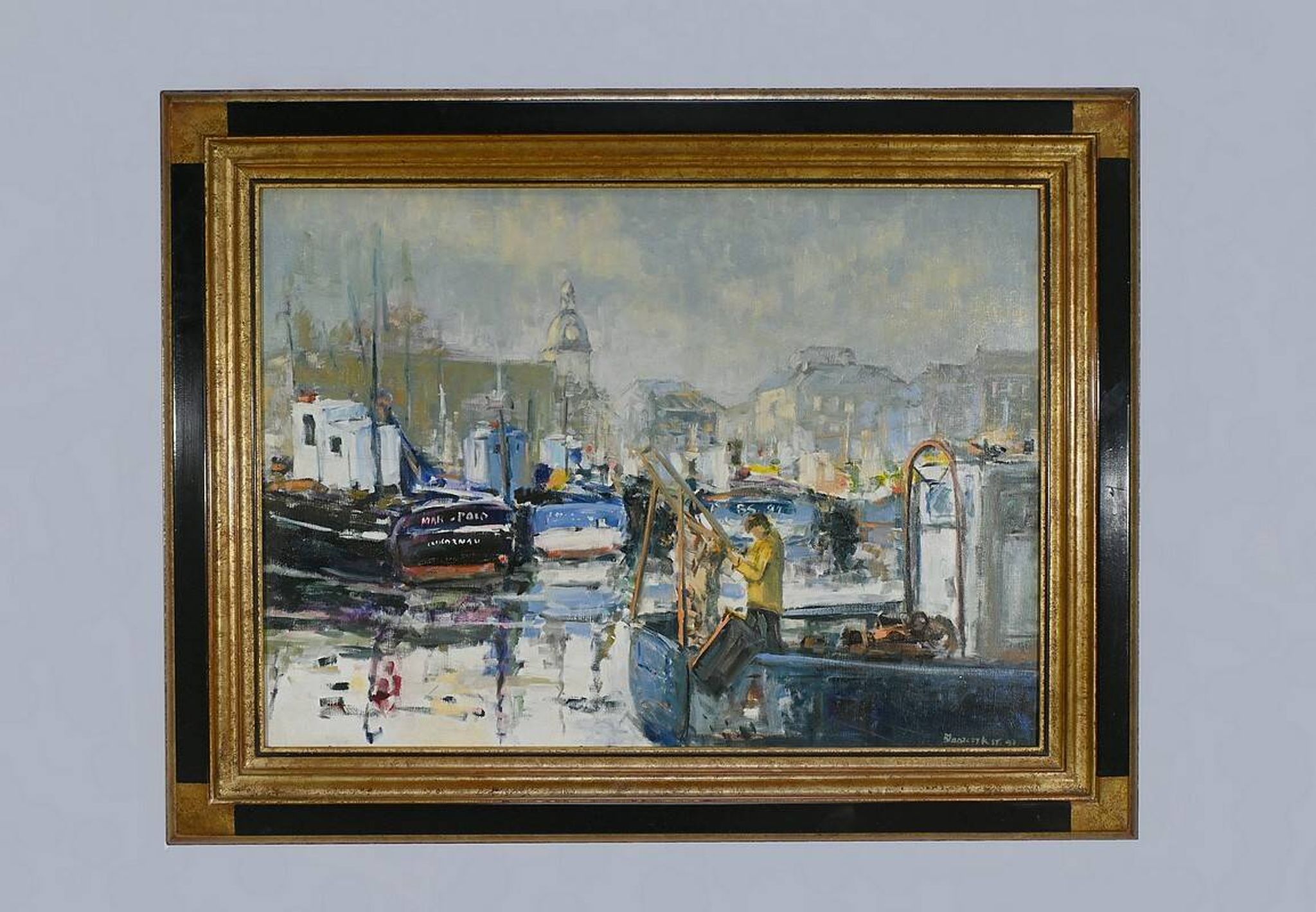 Huile sur Toile « Concarneau », signée S. Blaszczyk – 1991