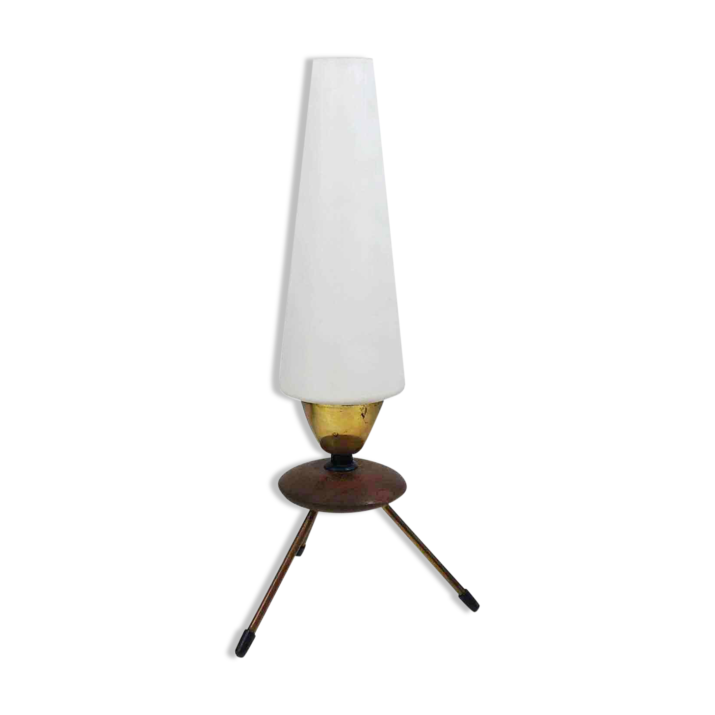 Opaline glass night light or table lamp, 1960s