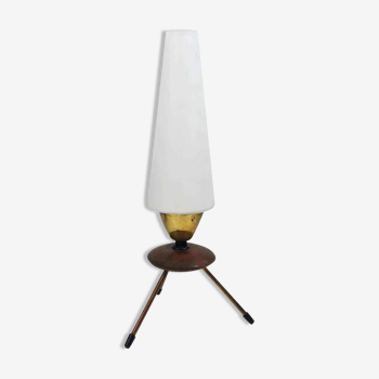 Opaline glass night light or table lamp, 1960s
