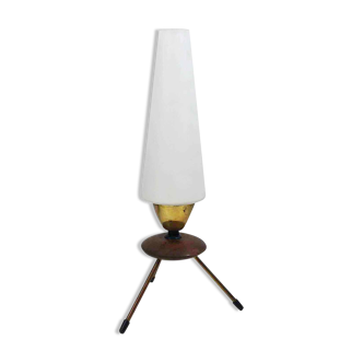Opaline glass night light or table lamp, 1960s