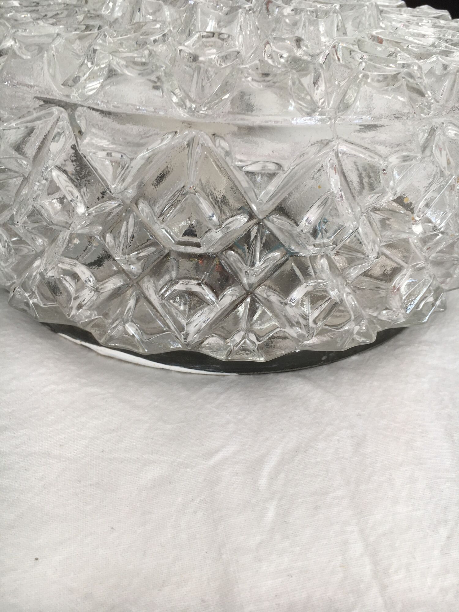 Glass ceiling Maison Limburg 1960 diamond tips 22 cm