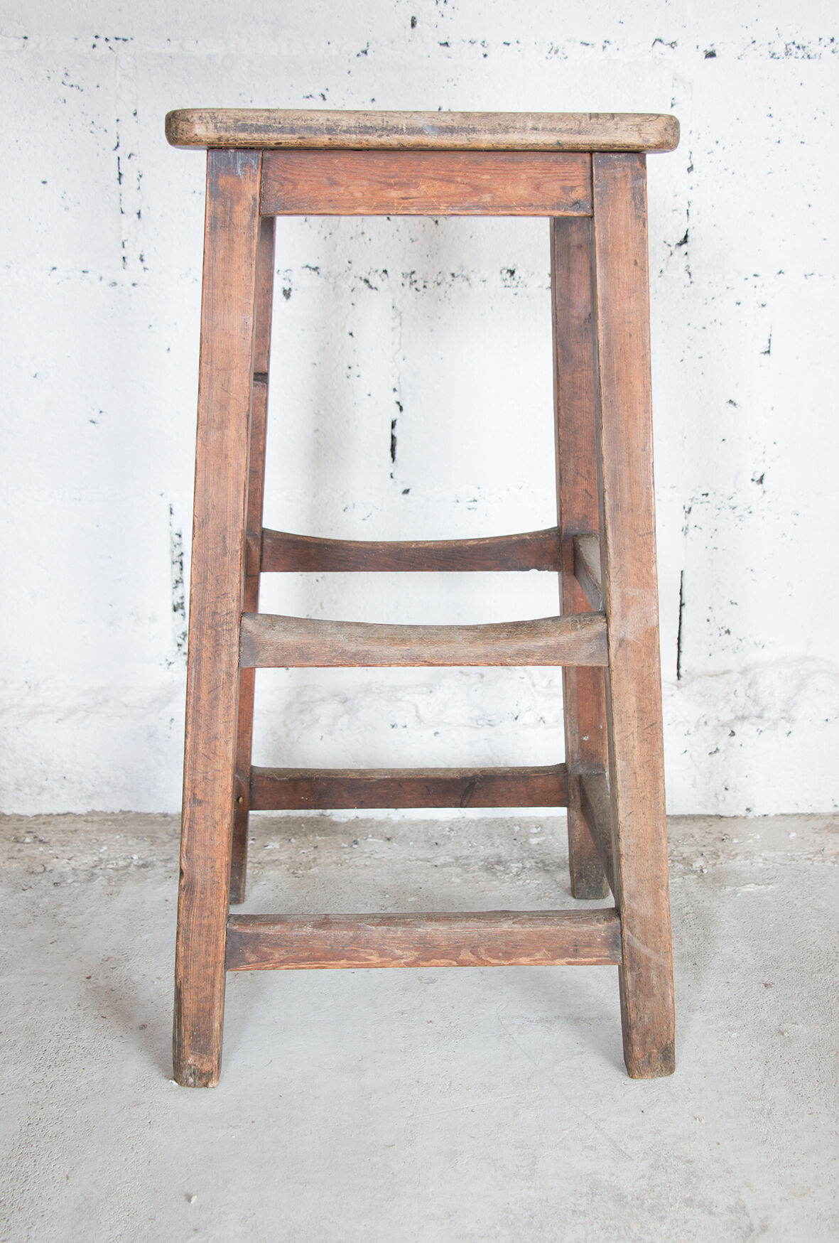 Wooden workshop stool