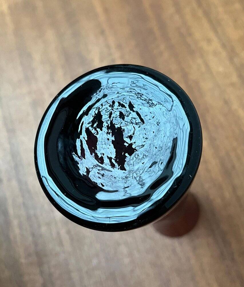 German mid-century diabolo glass vase from the 1960s.