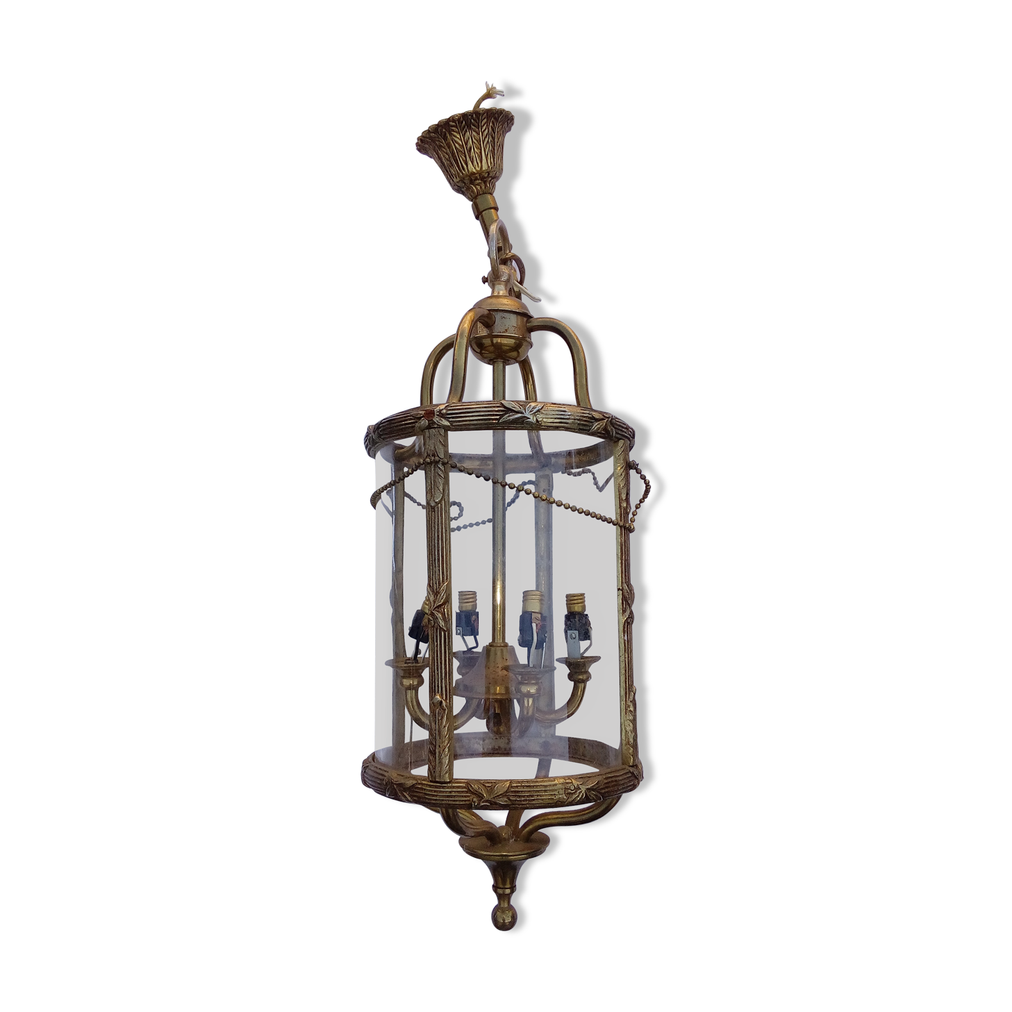 4-light lantern with bulging glass